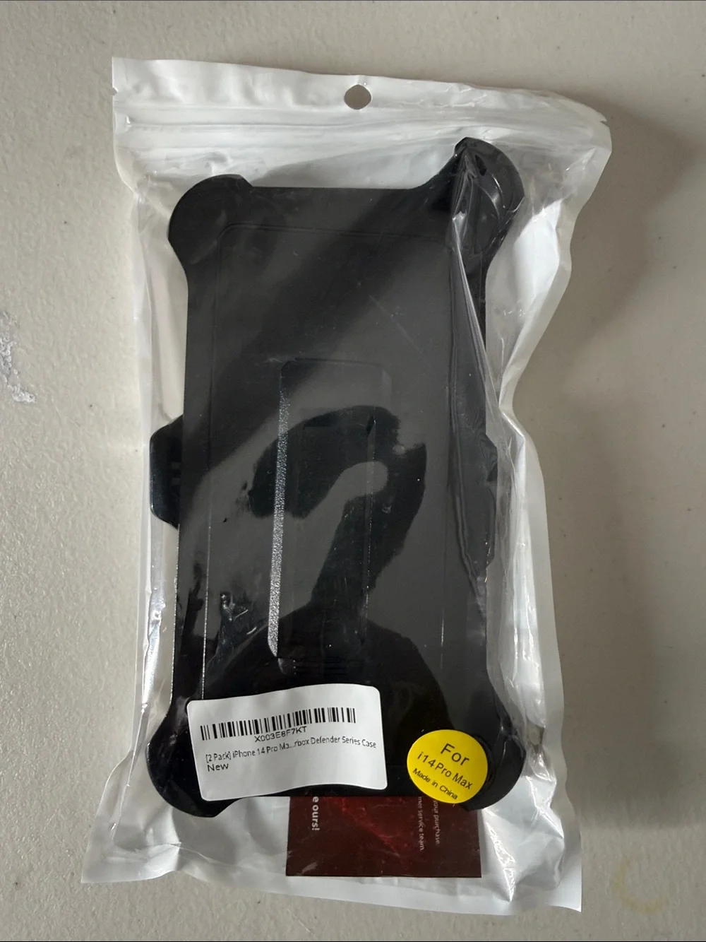 Black Phone Defender Series Case for iPhone 14 Pro Max